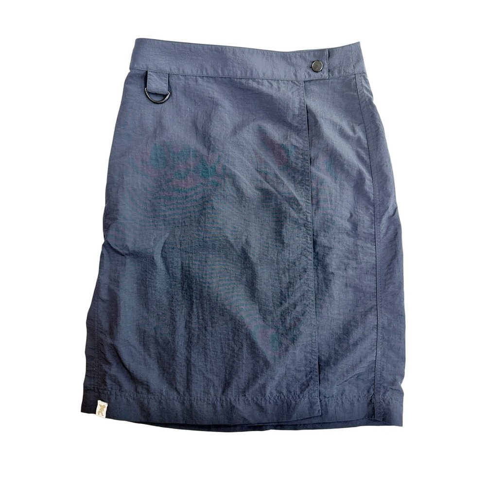 Peachy Den Wrap Skirt Women XS Gray Recycled Nylon Gorpcore Utility D-Ring